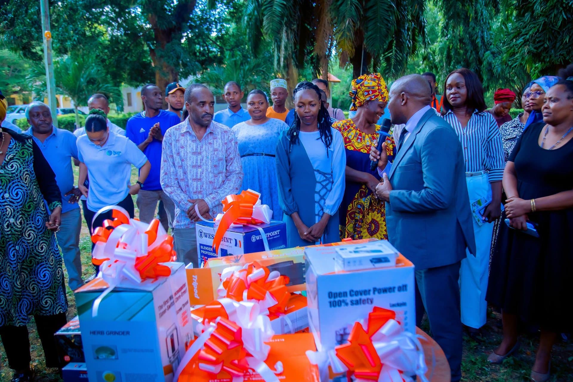 Tanga Yetu participants and partners at a technical assistance equipment handover in Tanga